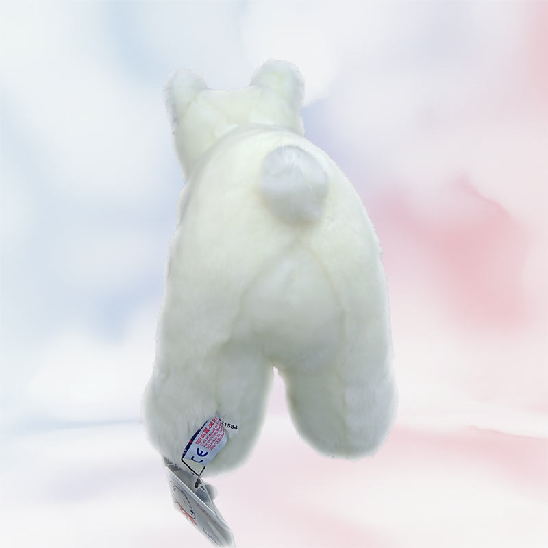 Ours en peluche, ours pour bébé, blanc polaire, Louison, Les Petites Maries de dos