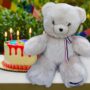 Peluche ours beige pour anniversaire de P'tit mimi