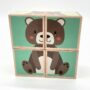 Puzzle 4 cubes en bois enfant – Animaux de la forêt
